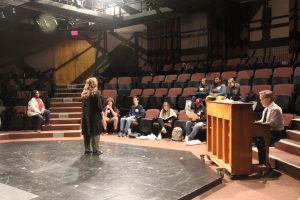 high school students participating in theatre auditions